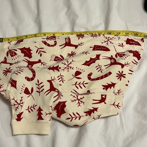 NWOT Hanna Anderson Dog Pajama Shirt Medium Cream Red Christmas Organic Cotton - Picture 5 of 10